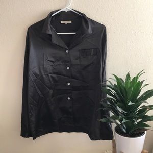 Black Satin Sleep Set